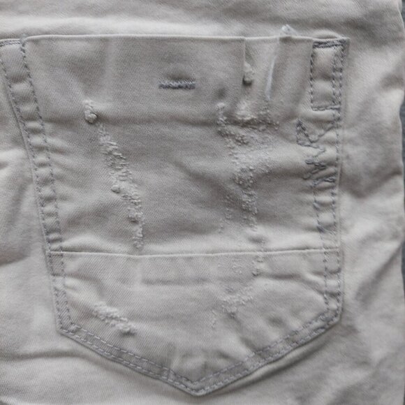 William Rast Mens Distressed Denim Shorts Light Wash Size 32 Actual 34 - Picture 7 of 12